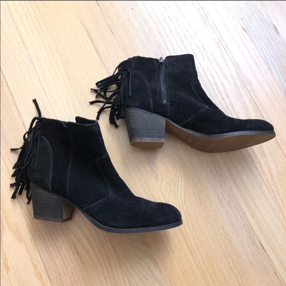 Black suede boots brand new size 7.5 - Picture 1 of 7
